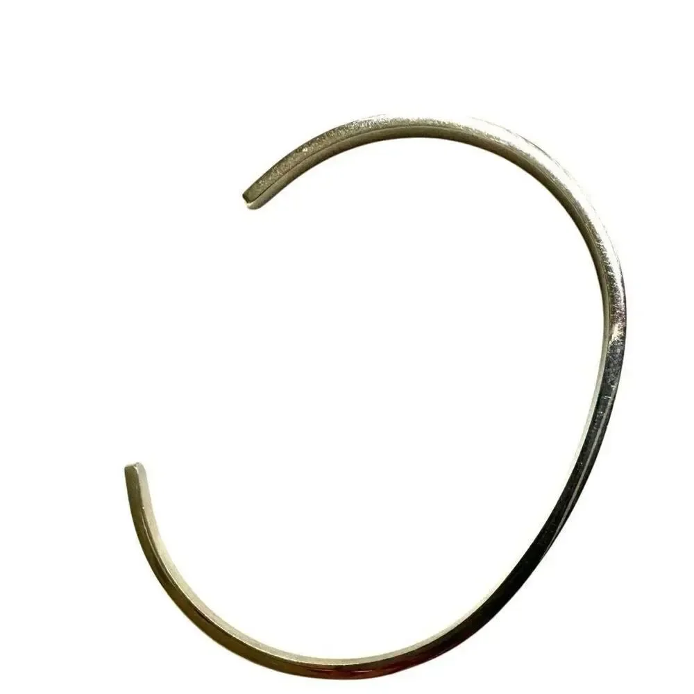 Mantraband one day at a time silver tone open cuff bracelet